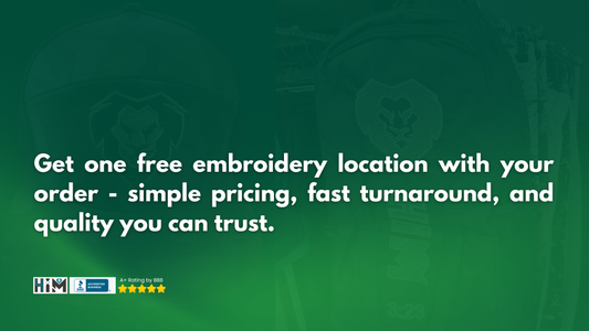 Any Item Custom Embroidery: Get One Free Embroidery with Your Order