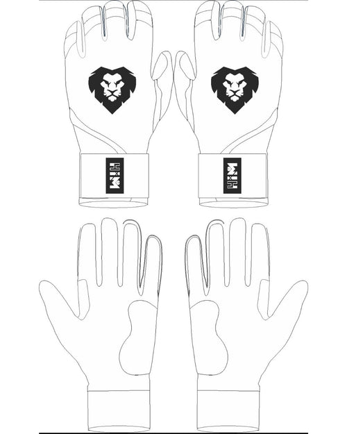 White/Black Batting Gloves