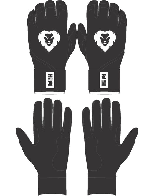 Black/White Batting Gloves