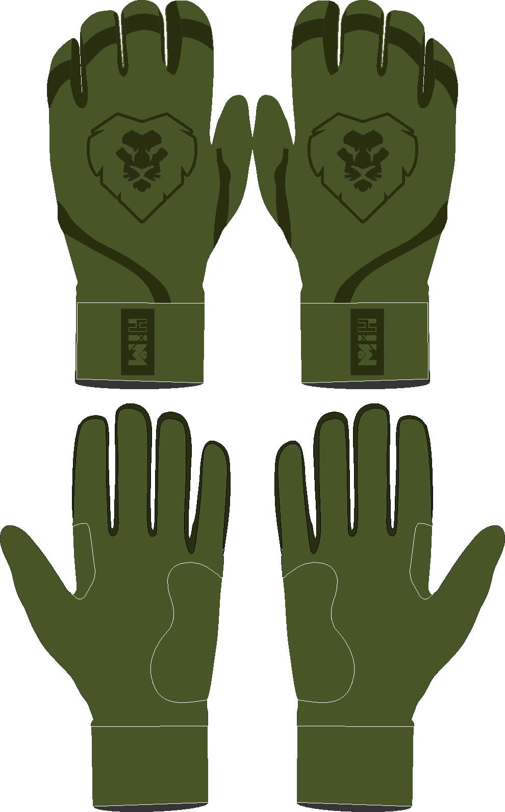 Forest Green Batting Gloves (Pre-Order) – Stock October 14th