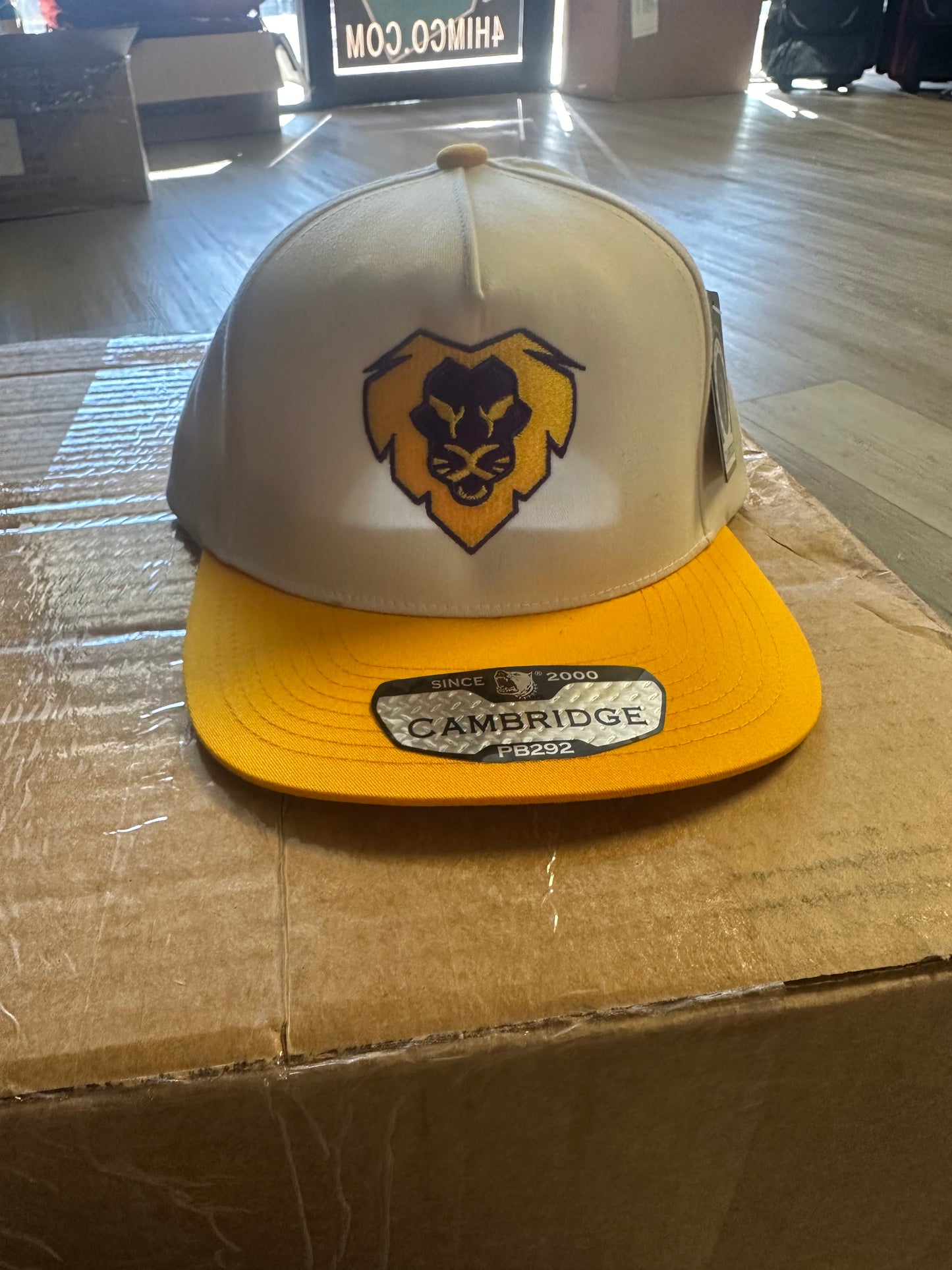Gold & White Lion Snapback Hat
