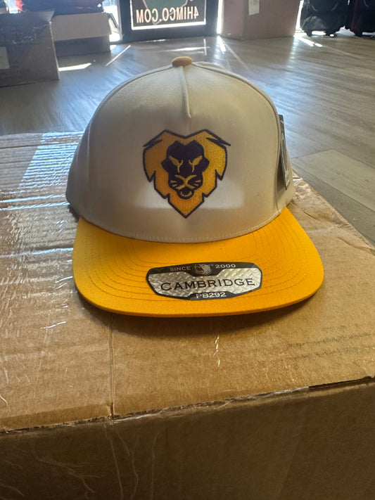 Gold & White Lion Snapback Hat