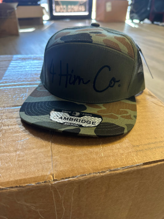 Green Camo 4Him Co. Snapback Hat