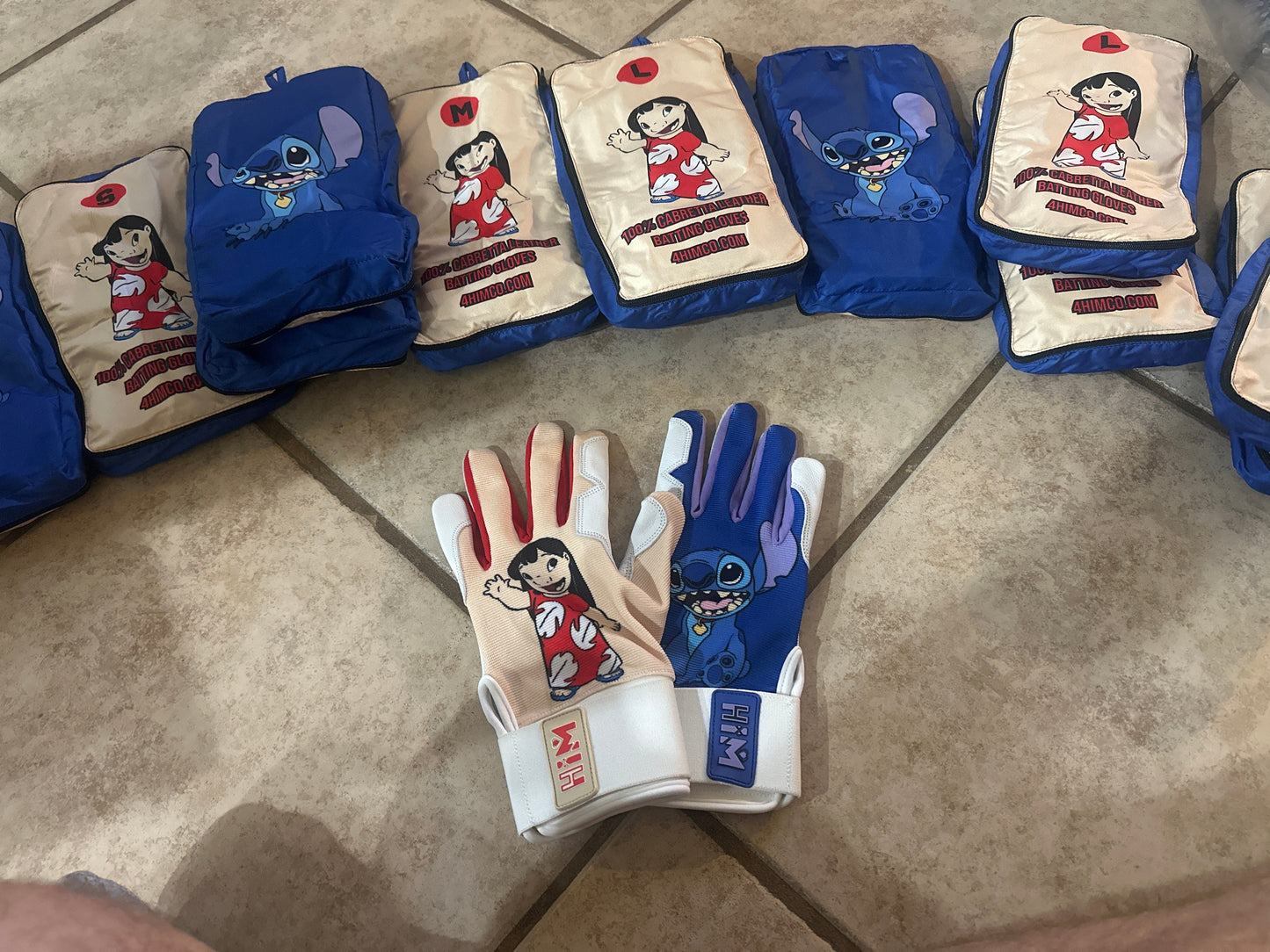 Lilo & Stitch Cabretta Leather Batting Gloves
