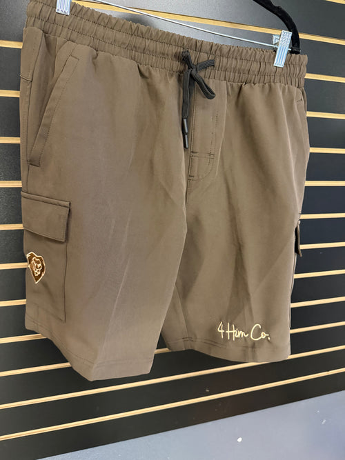 4 Him Co. Brown Utility Cargo Shorts