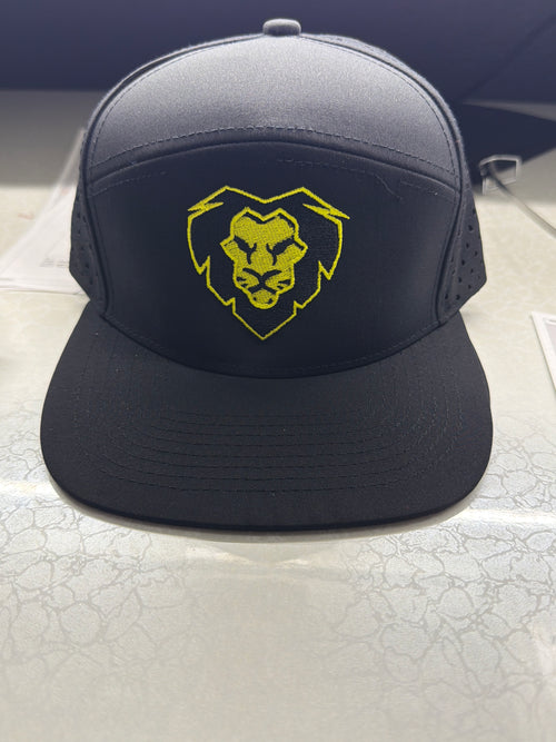 4 Him Co. Black & Yellow Lion Snapback Hat PB107 6-Panel