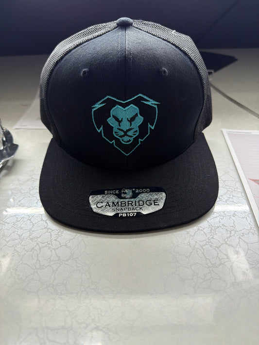 4 Him Co. Teal Lion Mesh Snapback Hat PB107 6-Panel