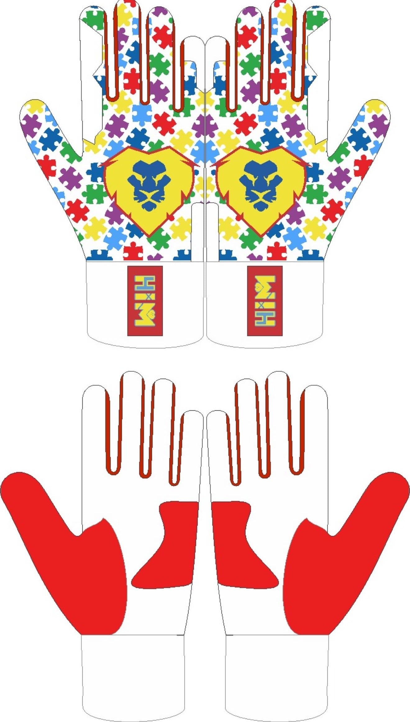 Autism Awareness Edition Batting Gloves (Shipped In-transit)