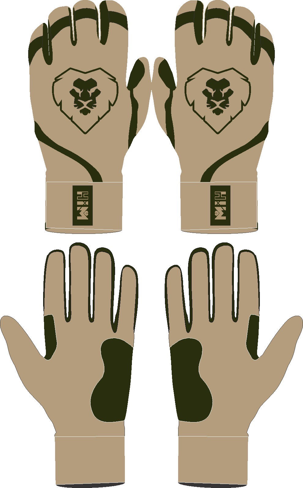 Sandstone Brown Batting Gloves (Pre-Order) – Stock October 14th