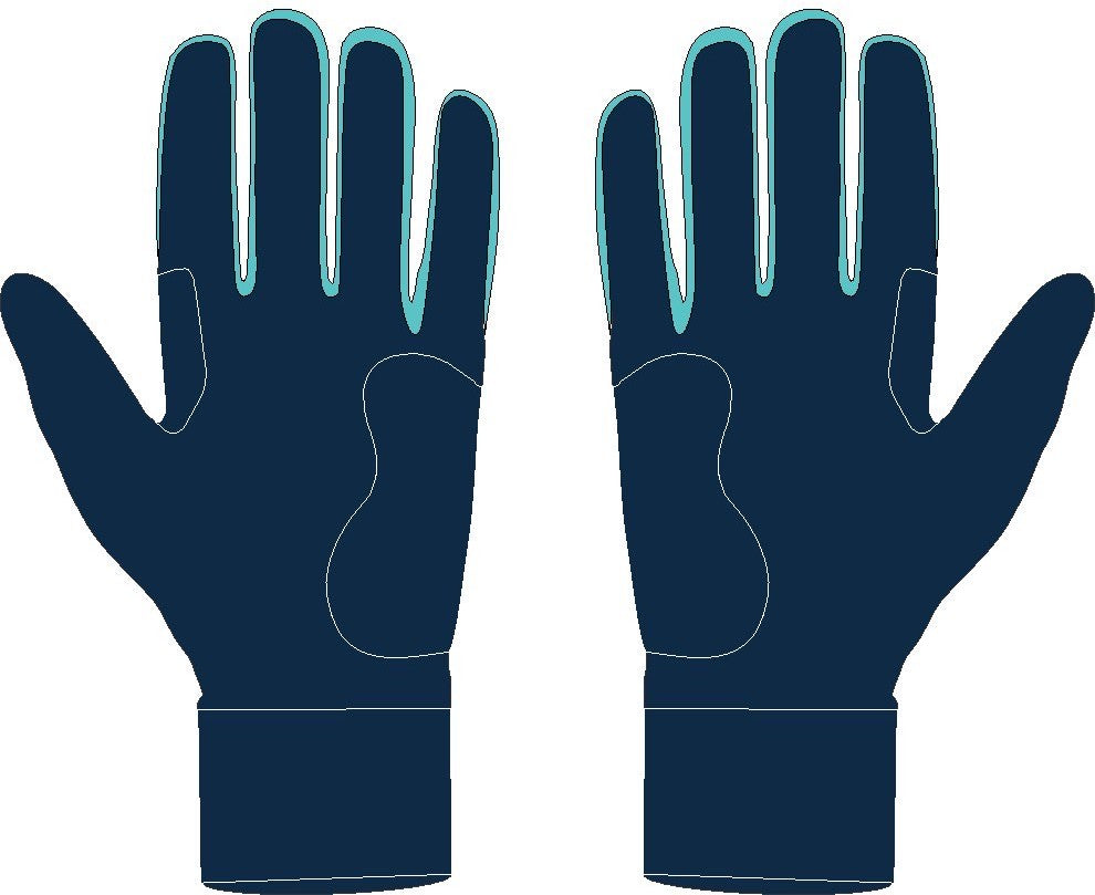 Navy Aqua Batting Gloves (Pre-Order) – Stock October 14th