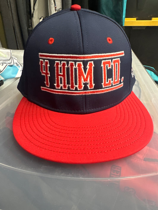 Red/White/Blue 4 Him Co. Fitted Hat