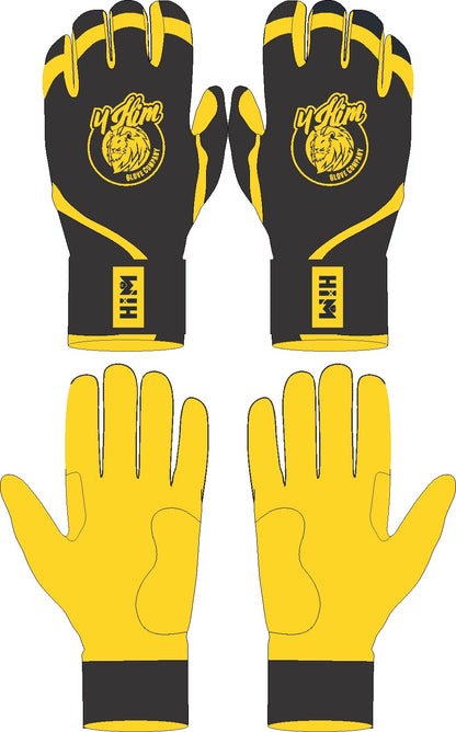 Gold/Black Batting Gloves 2.0