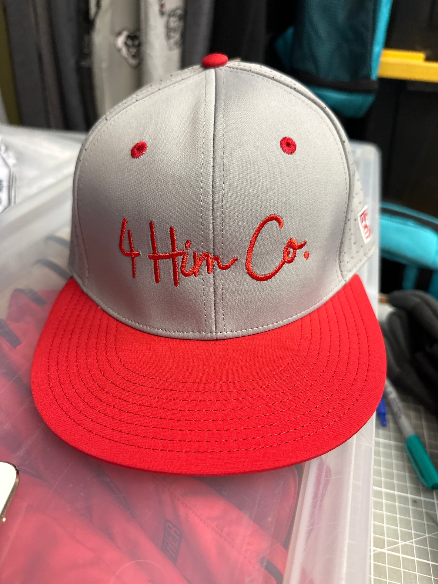 Red/Grey 4 Him Co. Fitted