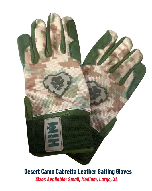 Desert Camo Cabretta Leather Batting Gloves [Ready to Ship]