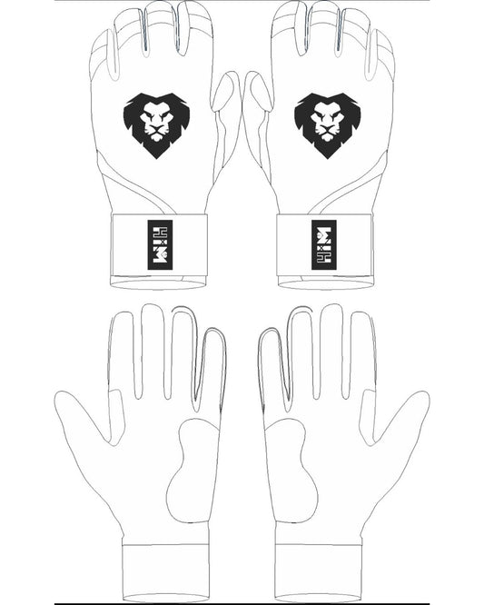 White/Black Batting Gloves