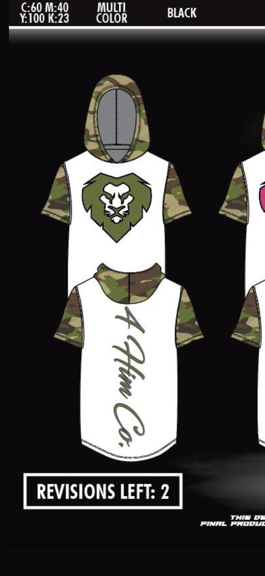 Camo Short Sleeve Hoodie