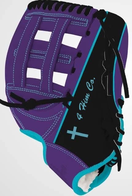 Purple Aqua Fielding Glove (Purple/Teal/Black, Right Handed) – Ships Mid/Late October