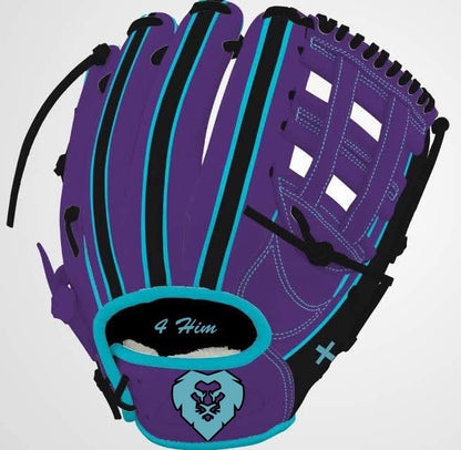 Purple Aqua Fielding Glove (Purple/Teal/Black, Right Handed) – Ships Mid/Late October