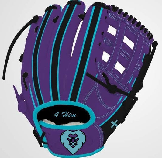 Purple Aqua Fielding Glove (Purple/Teal/Black, Right Handed) – Ships Mid/Late October