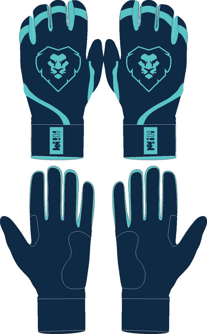Navy Aqua Batting Gloves (Pre-Order) – Stock October 14th