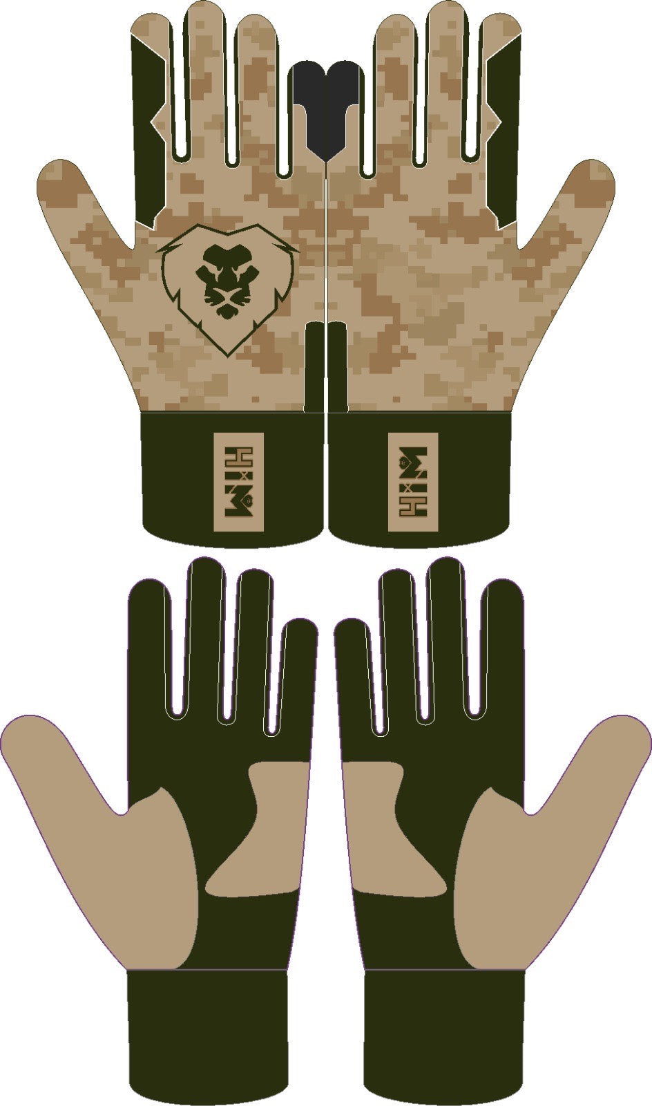 Desert Camo Tan Batting Gloves (Pre-Order) – Stock October 14th