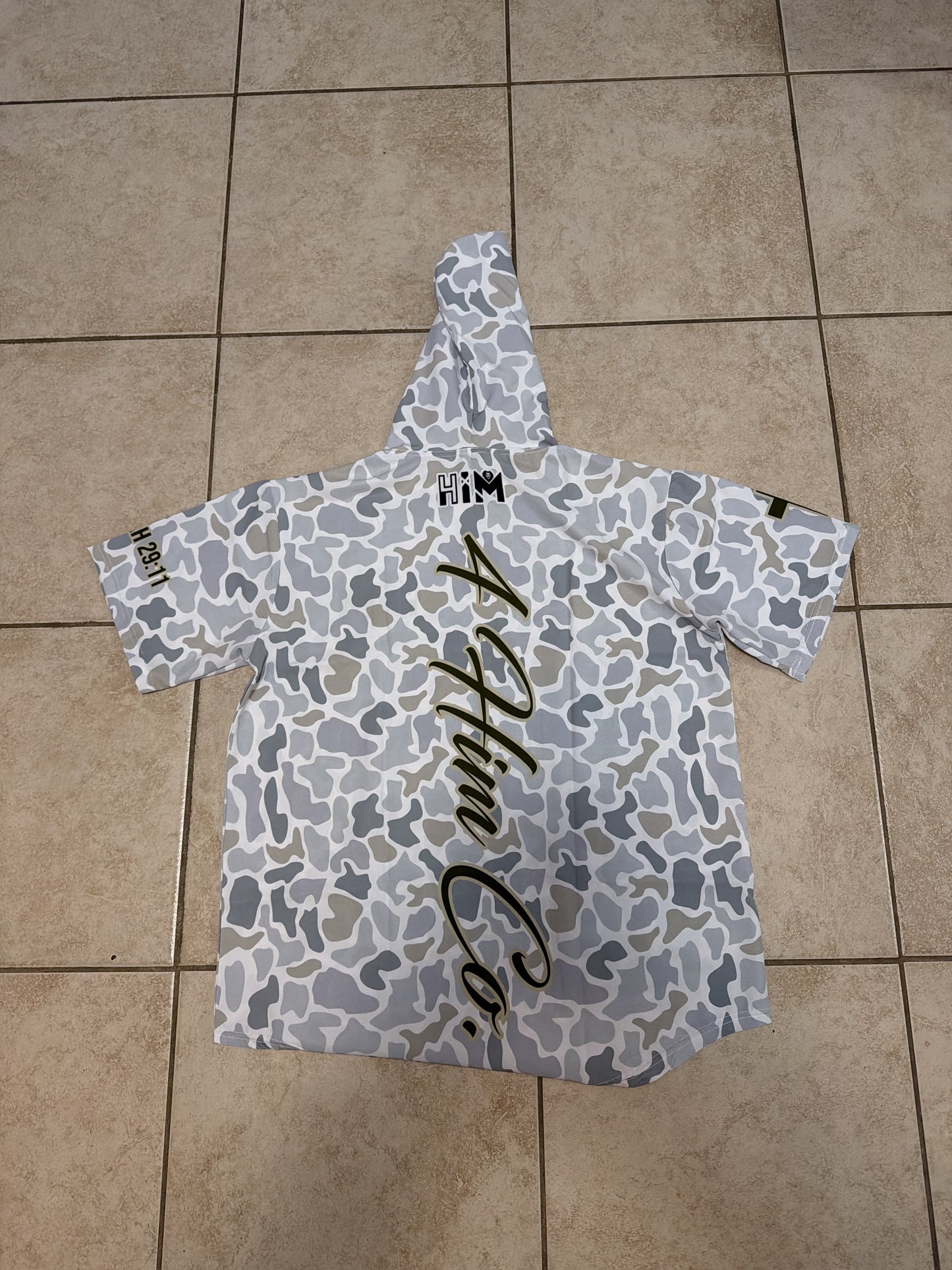 White Camo Hooded Jersey