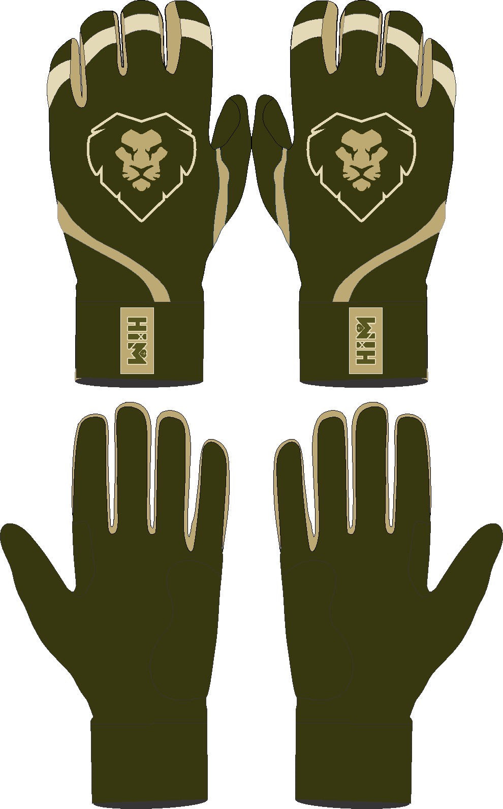 [ Pre- Order ] Olive & Tan Cabretta Leather Batting Gloves