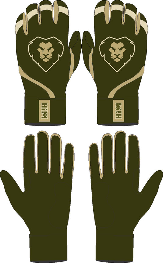 [ Pre- Order ] Olive & Tan Cabretta Leather Batting Gloves