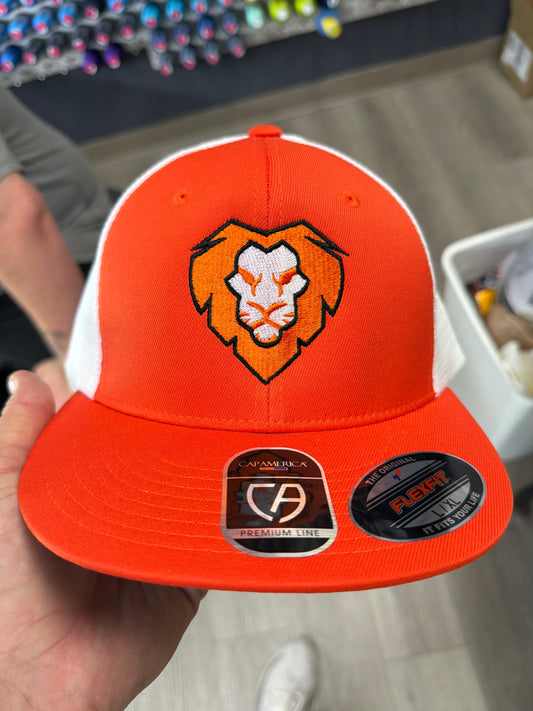 Flexfit Cap – Orange / White