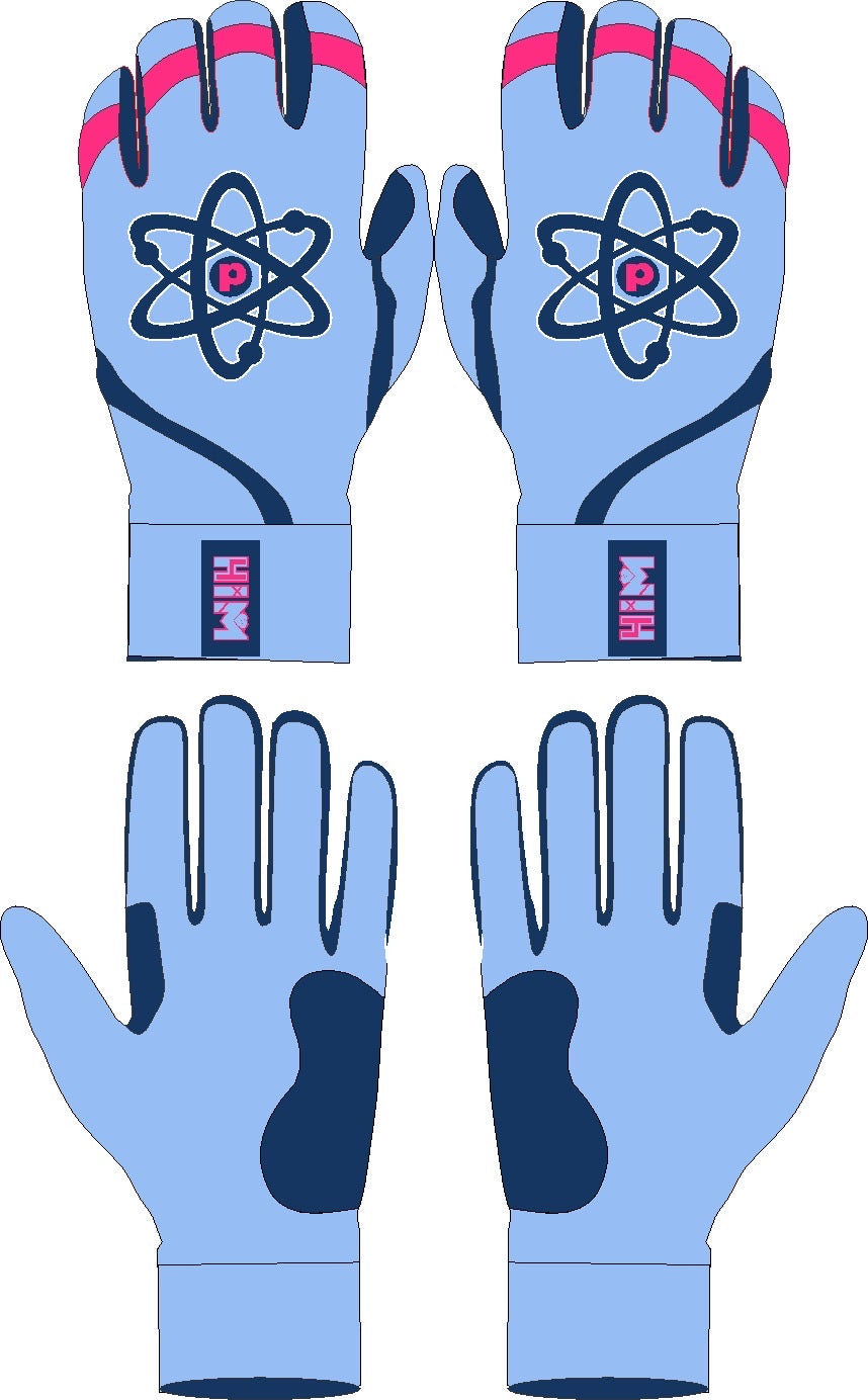[PRE-ORDER] Light Blue / Navy / Pink – Proton Batting Gloves