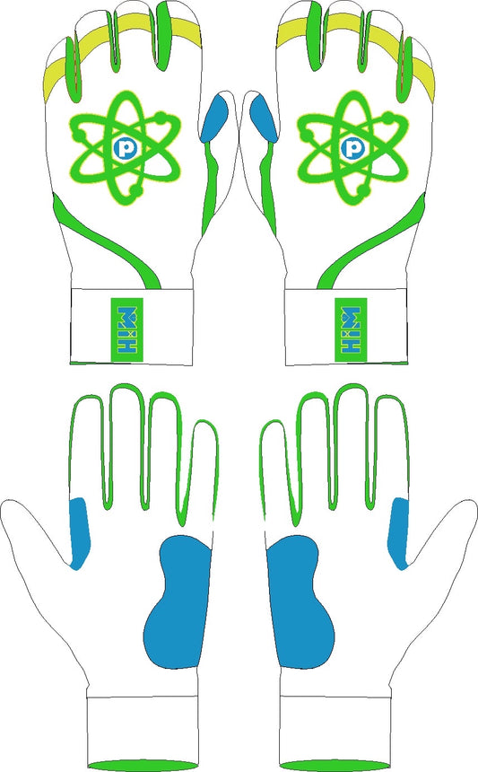 [PRE-ORDER] White / Green / Blue – Proton Batting Gloves