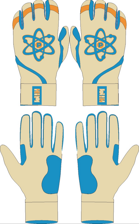 Cream / Blue / Orange – Proton Batting Gloves