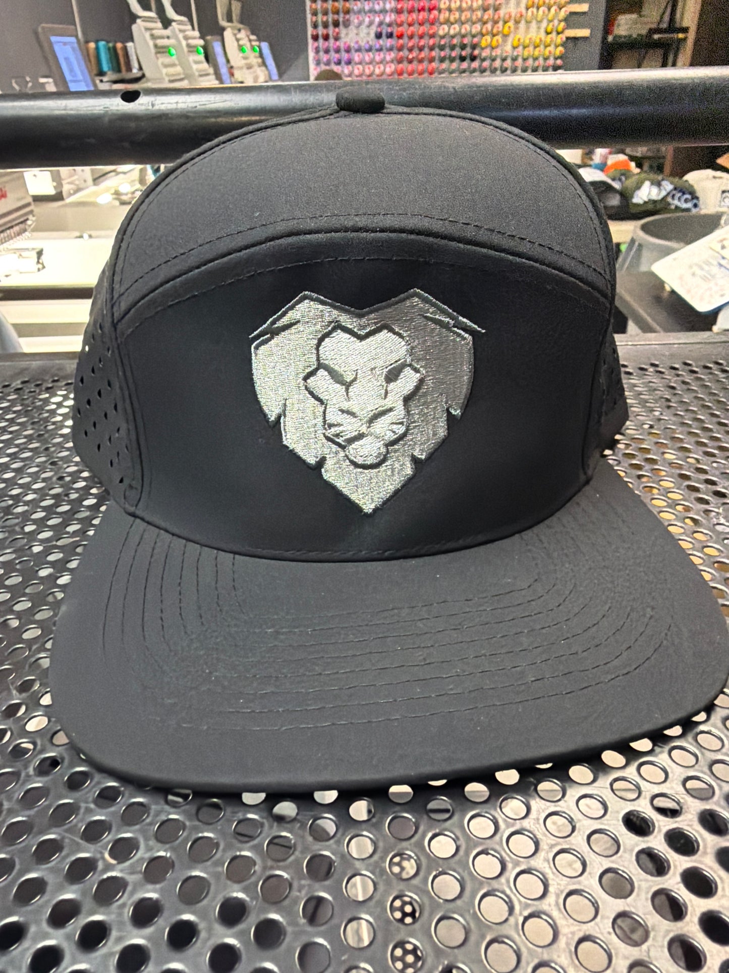 All-Black Metallic Lion Snapback
