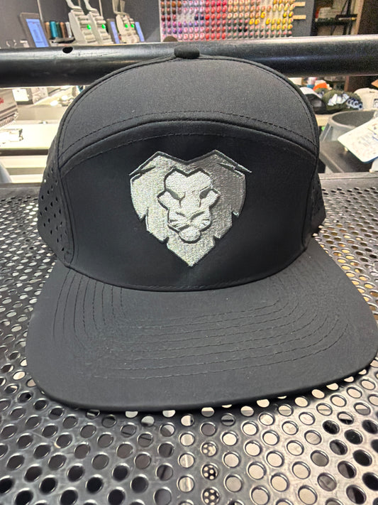 All-Black Metallic Lion Snapback