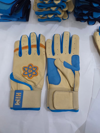 Cream / Blue / Orange – Proton Batting Gloves