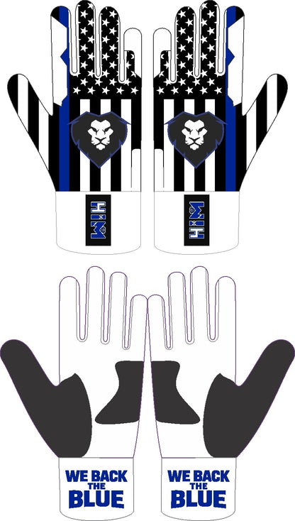 USA Black / White / Blue Batting Gloves  [In-Production]