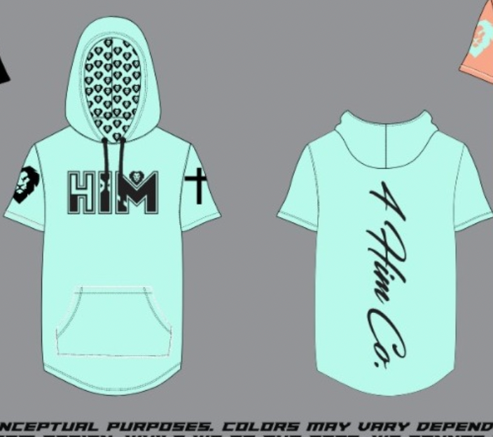 Mint Short Sleeve Hoodie