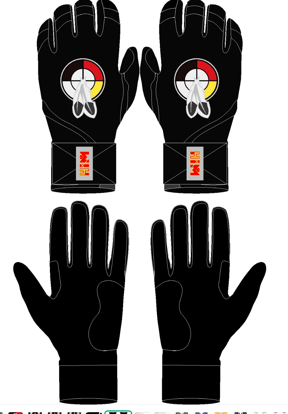 Black Native 2.0 Gloves