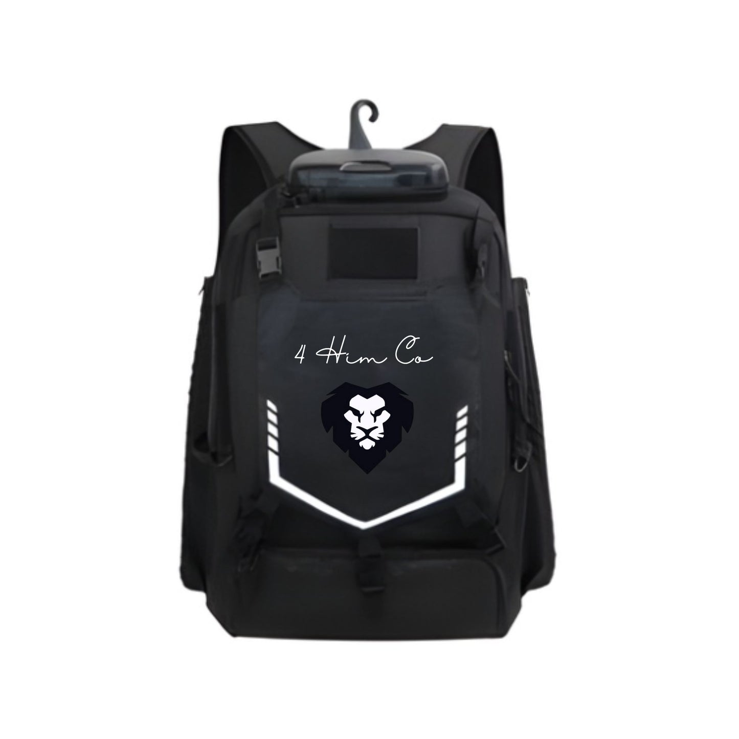 Solid Black Baseball Bat Backpack